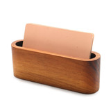 Portable Business Name Card Storage Holder Box Case Credit Cards Boxes Desktop Stationery Organizer Home Office Storage Wooden