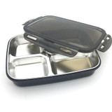 Portable Black Japanese Bento Lunchbox Stainless steel Thermal Lunch Boxs Adults Picnic Food Container For Food Storage 4-Grids