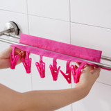 Portable Bathrooms Cloth Hanger Rack Clothespin BusinessTravel Portable Folding Cloth Hanger Clips Apr19