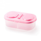 Portable 2 grids Storage Box Food Grade PP Kitchen Food Organizer Case with Lid Case Container