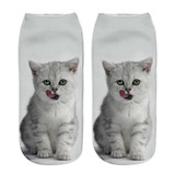 Popular style socks women men Funny Unisex Short Socks 3D Cat Printed Anklet Socks Casual christmas socks chaussette femme