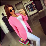 Popular New Fashion Casual Autumn Basic Jackets Full Sleeve Outwear Solid Open Stitch Coats Women Jacket Clothing