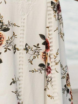 Popular Fashion Floral-Print Round Neck Sleeveless loose Mini Dress