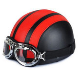 Helmets goggles motorcycle leather vespa helmet open half face men women