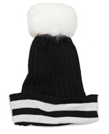 Pom Pom Beanie - Black