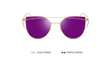 POLYREAL 2017 New Cat Eye Sunglasses Women Brand Designer Female Twin-Beams Rose Gold Mirror Sun Glasses Cateye Sunglasses UV400