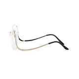 POLYREAL  Sunglasses Women Vintage Oversized Rimless Large Female Transparent Gradient Clear Lens Sun Glasses Frame Eyewear