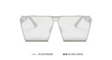 POLYREAL 2017 New Women Oversized Square Sunglasses Men Unique Shield UV400 Gradient Vintage Eyeglasses For Female Male