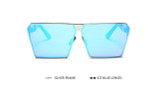 POLYREAL 2017 New Women Oversized Square Sunglasses Men Unique Shield UV400 Gradient Vintage Eyeglasses For Female Male