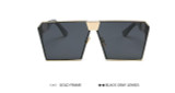 POLYREAL 2017 New Women Oversized Square Sunglasses Men Unique Shield UV400 Gradient Vintage Eyeglasses For Female Male
