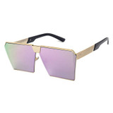 POLYREAL 2017 New Women Oversized Square Sunglasses Men Unique Shield UV400 Gradient Vintage Eyeglasses For Female Male