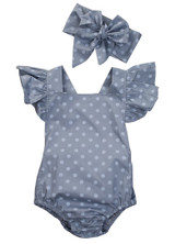 Polka Dot Newborn Baby Girls Clothes Bodysuit Cute Bebes One Pieces Jumpsuit Sunsuit Outfits