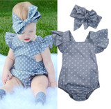 Polka Dot Newborn Baby Girls Clothes Bodysuit Cute Bebes One Pieces Jumpsuit Sunsuit Outfits