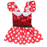 Polka Dot Kids Baby Toddler Girls Clothing Dresses Backless Red Sleeveless Princess Party Dress Girl Clothes