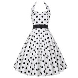 Polka Dot Dress Rockabilly Dresses Robe Femme 2018 Strapless 50s 60s Robe Vintage Vestidos Pin Up Big Swing Women Summer Dress
