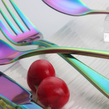 Polished Stainless Steel Colorful Dinnerware Set 4pcs/Set