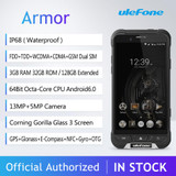 Original Ulefone Armor MTK6753 Octa Core Android 6.0 Mobile Phone 4.7 Inch 3G RAM 32G ROM Waterproof IP68 Rugged Smartphone