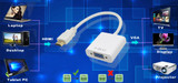 Original TISHRIC HDMI2VGA HDMI to VGA Cable Adapter Converter Full HD 1080P HDTV HDMI Cable Connector for PC Laptop Tablet