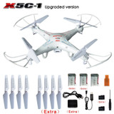 Original SYMA X5C/ X5C-1 Explorers 2.4G 4CH 6-Axis Gyro RC Quadcopter with HD Camera+ Extra 2pcs Batteries+Propeller Blades+4GB