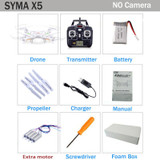 Original SYMA X5C RC Helicopter Drone Quadcopter 2.4GHz 4CH 6 Axis 2MP HD Camera RTF Remote Control Professional Dron Toys