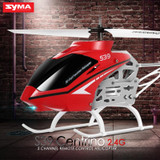 Original SYMA S39 2.4GHz 3CH RC Helicopter with Gyro Led Flashing Aluminum Anti-Shock Remote Control Toy Kids Gift Red/White