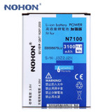 Original NOHON Lithium Battery Bateria For Samsung Galaxy Note 2 Note2 N7100 N719 N7102 EB595675LU 3100mAh Replacement Batterie