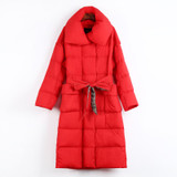 OLN Luxury Women Down Coat Winter Thicken Light Down Jacket Fashion 2017 Long Overcoat High Quality Outerwear Europe Parka New