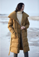 OLN Luxury Women Down Coat Winter Thicken Light Down Jacket Fashion 2017 Long Overcoat High Quality Outerwear Europe Parka New