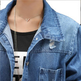 OLGITUM 2017 Denim Jacket Female Women Coats Slim Curling Sleeve Casual Jeans Single Breasted Pockets Jacket coat