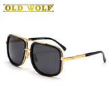OLD WOLF 2017 Fashion Square Men Sunglasses Women Luxury Brand Designer Sun Glasses Male Driving Superstar Maches Female Shades