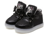 KKABBYII New Baby Girls LED Light Shoes Anti-Slip Sports Kids Sneakers Children's Hello Kitty Chaussure Enfant Size 21-30