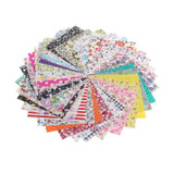 KiWarm 50Pcs Floral Cotton Fabric Pre Cut Cloth for Patchwork Quilting Sewing Home Needlework Crafts Cloth DIY Material 10*10cm