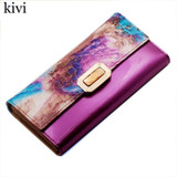kivi women wallets genuine leather coin purse famous brand long womens purses luxury brand real leather wallet