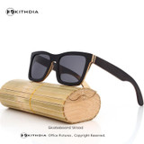 KITHDIA TOP Black Wooden Sunglasses Handmade Natural Skateboard Wooden Sunglasses Men Women Wooden polarized sunglasses