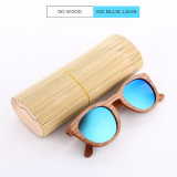 KITHDIA Natural Wooden Sunglasses Bamboo Brand Sun Glasses Vintage Wood Case Beach Polarized Sunglasses for Driving gafas de sol
