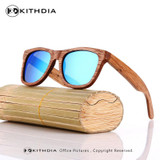 KITHDIA Natural Wooden Sunglasses Bamboo Brand Sun Glasses Vintage Wood Case Beach Polarized Sunglasses for Driving gafas de sol