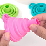 Kitchen Tool DIY Food-Grade Folding Silicone Funnel Household Liquid Dispensing Mini Funnel Random Color