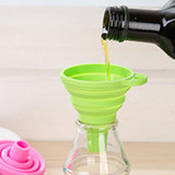 Kitchen Tool DIY Food-Grade Folding Silicone Funnel Household Liquid Dispensing Mini Funnel Random Color
