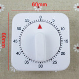 Kitchen Timer White Plastic Reminder Mechanical Timer 60 Minutes Timer