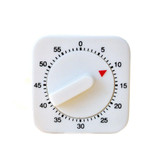 Kitchen Timer White Plastic Reminder Mechanical Timer 60 Minutes Timer