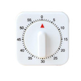 Kitchen Timer 60 Minutes Count Down Alarm Reminder White Square Mechanical Timer for Kitchen MYDING