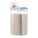 Kitchen Storage Organizer 4L Grain Storage Container Rice Holder Box Cereal Bean Container Sealed Box With Measuring Cup