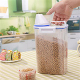 Kitchen Storage Organizer 4L Grain Storage Container Rice Holder Box Cereal Bean Container Sealed Box With Measuring Cup