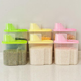 Kitchen Storage Organizer 2.5L/1.9L Grain Storage Container Rice Holder Box Cereal Bean Container Sealed Box with Measuring Cup