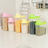 Kitchen Storage Organizer 2.5L/1.9L Grain Storage Container Rice Holder Box Cereal Bean Container Sealed Box with Measuring Cup