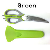 kitchen scissors knife for fish chicken household stainless steel multifunction cutter shears  free shipping with magnetic cover