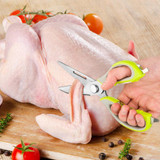 kitchen scissors knife for fish chicken household stainless steel multifunction cutter shears  free shipping with magnetic cover