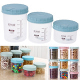 Kitchen Plastic Food Cereal Grain Storage Box Containers Transparent Sealed Tank 300ml