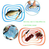 Kitchen Plastic Chopping Block Meat Vegetable Fruit Cutting Board Frosted Transparent Bendable Classified Antibacterial Non-slip