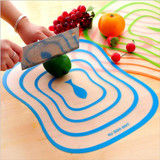 Kitchen Plastic Chopping Block Meat Vegetable Fruit Cutting Board Frosted Transparent Bendable Classified Antibacterial Non-slip